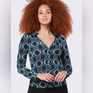 TRUTH by Republic Retro Mod Peacock Print Top